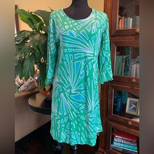 Escapada tropical print dress - Size Large